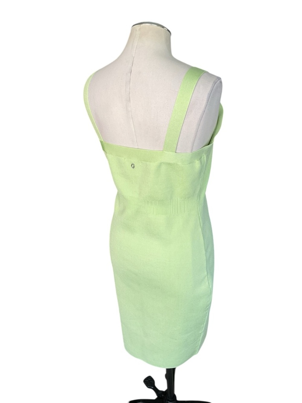GUESS Lime Green Bodycon Dress XL Ribbed NWT Honeydew Going Out Mini - Picture 4 of 9